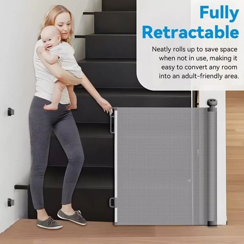 Retractable pet dog - gate, baby