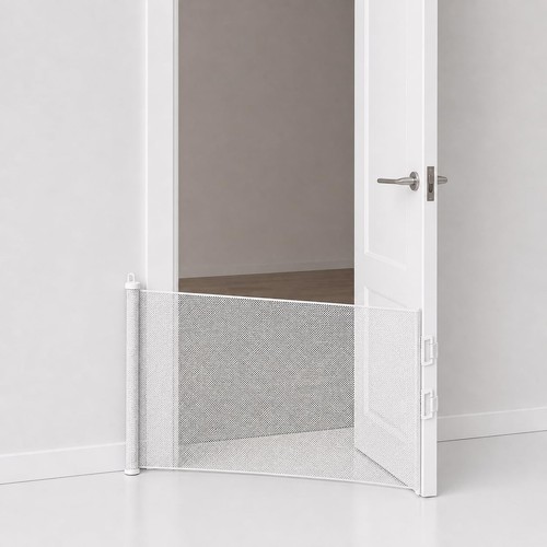 Retractable stair safety mesh - retractable,