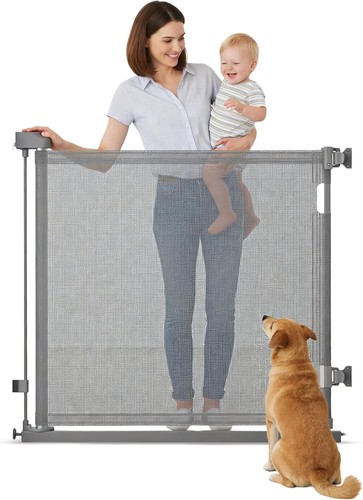 Retractable baby gate - retractable, mesh